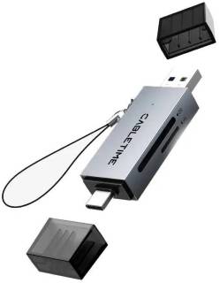 Картридер Cabletime USB3.0 A + USB Type-C to SD/TF 5Gbps CD40G