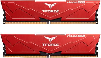 Оперативная память Team T-Force Vulcan Red DDR5 32GB (2x16GB) 6400MHz CL40 Kit FLRD532G6400HC40BDC01