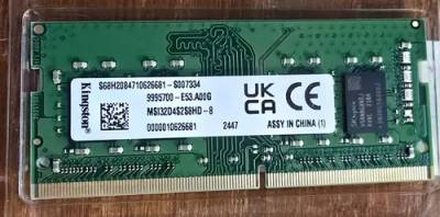 Оперативная память Kingston So-Dimm DDR4 8GB 3200MHz CL22 MSI32D4S2S8HD-8