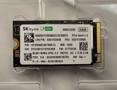 Внутренний HDD/SSD Hynix BC901 256GB M.2 2242 NVMe PCIe Gen4 x4 TLC HFS256GEJ4X164N