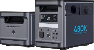 Портативная электростанция ABOK Portable Power Station Ark2000 with Ark2000E Extra Battery 2000W/3072Wh Ark2000+Ark2000E