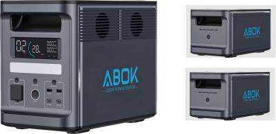 Портативная электростанция ABOK Portable Power Station Ark2000 with Dual Ark2000E Extra Battery 2000W/4608Wh Ark2000+Dual_Ark2000E