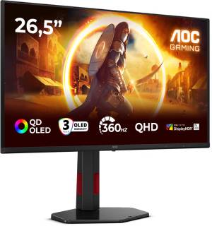 Монитор AOC 26.5' QD-OLED Gaming Monitors Black Q27G4SDR