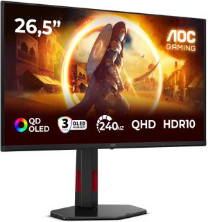 Монитор AOC 26.5' QD-OLED Gaming Monitors Black Q27G4ZDR
