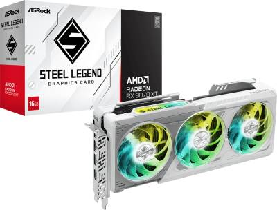 Видеокарта ASRock Radeon RX 9070 XT Steel Legend 16GB RX9070XT SL 16G