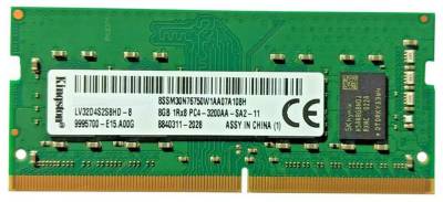 Память Kingston So-Dimm DDR4 8GB 3200MHz CL22 LV32D4S2S8HD-8 / 9995700-E15.A00G