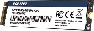 Накопитель Foresee XP2000 1TB M.2 2280 NVMe PCIe Gen4 x4 TLC FSB0C001T-B7C7200