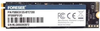 Накопитель Foresee XP2000 512GB M.2 2280 NVMe PCIe Gen4 x4 TLC FSB0C512G-B7C7200
