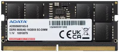 Память A-Data So-Dimm DDR5 16GB 5600MHz CL40 Single Tray AD5S560016G-S