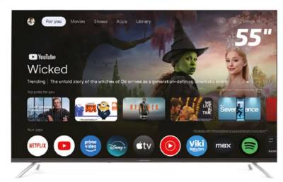 Телевизор Grunhelm 55 Google TV 55U550 SMART TV T2 UHD