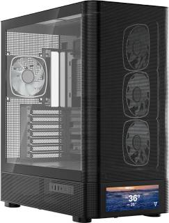 Корпус Modecom VOLCANO AQ500 ARGB MIDI FRONT LCD Black MC-A-AQ500-4FA-B