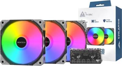 Вентилятор Montech E28 ARGB 3 in 1 Black E28 ARGB 3 PACK (B)