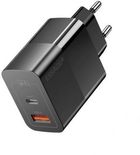 Зарядные устройства ESSAGER 1xUSB-C + 1xUSB 33W ECTAC-PCB01-P