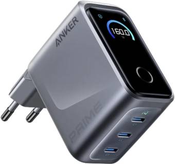 Зарядные устройства ANKER 3xUSB-C PD3.1 160W GaNPrime w Display silver A2687341