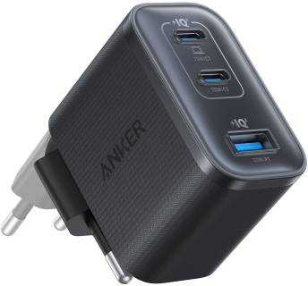 Зарядные устройства ANKER 2xUSB-C PD70W + 1xUSB black A121AL11
