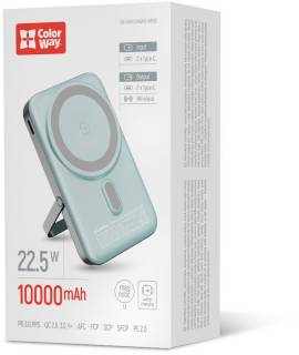 Дополнительные внешние аккумуляторы ColorWay 10 000 mAh PD/22.5W, 15W MagSafe & Watch Wireless CW-PB100LPA2MT-WPDD