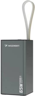 Павербанк Wozinsky 30000mAh, K65+ 65W 30000mAh 2*USB-C, USB-A 5907769364457