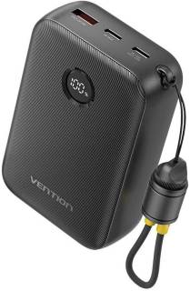Дополнительные внешние аккумуляторы Vention 20000mAh 22,5W Fast Charging, with built-in USB-C FKBB0-C