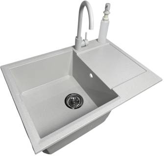 Мойки Adamant Horizon Medium Old Stone + змішувач та дозатор 4824296104510