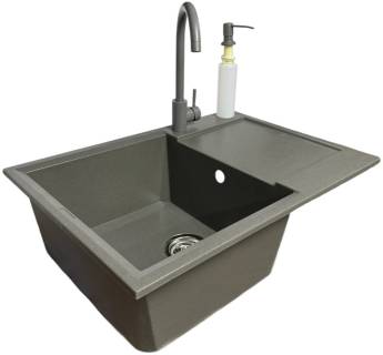 Мойки Adamant Horizon Medium сірий + змішувач та дозатор 4824296104504