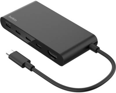 Разветвитель Belkin USB-C 5-in-1 3xUSB-C 3.2 + HDMI 2.0 4K60Hz gray AVC021HQBK