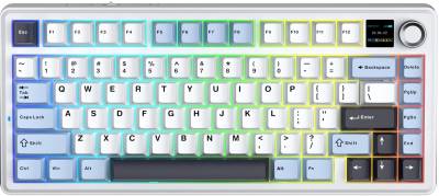Клавиатура Aula F75 MAX Wireless/Bluetooth UA White/Blue 6978080501158