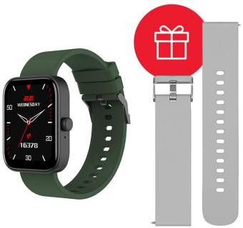 SmartWatch 2E Alpha SQ Music Edition 46mm Black-Green + ремінець 2E-CWW40BKGN-WS