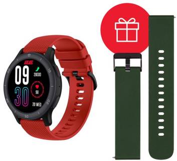 SmartWatch 2E Motion GT2 47mm Black-red + ремінець зелений 2E-CWW21BKRD-WS