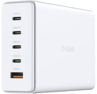 Зарядные устройства Dlink 4xUSB-C + 1xUSB PD240W GaN white DCF-241