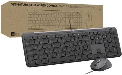 Клавиатура Logitech Signature Slim MK620 for Business USB-C UA Graphit 920-013349