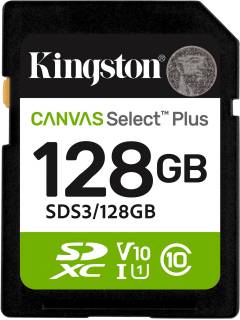 Карта памяти Kingston 128GB SDXC class 10 UHS-I V10 A1 Canvas Select Plu SDS3/128GB
