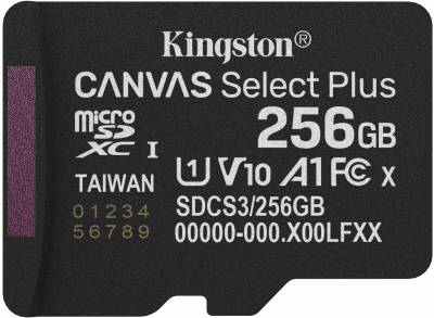 Флеш-карта Kingston 256GB microSDXC class 10 UHS-I U1 V10 A1 Select Pl SDCS3/256GBSP