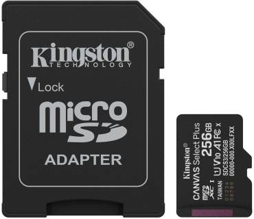 Карта памяти Kingston 256GB microSDXC class 10 UHS-I V10 A1 Canvas Selec SDCS3/256GB