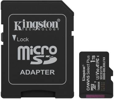 Карта памяти Kingston 1TB microSDXC class 10 UHS-I U3 V30 A1 Canvas Sele SDCS3/1TB
