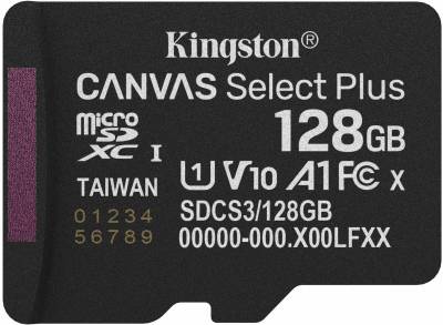 Флеш-карта Kingston 128GB (з SD адаптером) Class 10 UHS-I U1 V10 A1 SDCS3/128GB