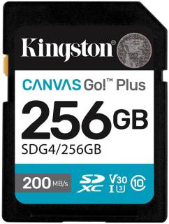 Карта памяти Kingston 256GB SDXC сlass 10 UHS-I U3 V30 Canvas Go Plus G4 SDG4/256GB