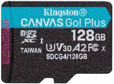 Карта памяти Kingston 128GB microSDXC сlass 10 UHS-I U3 V30 A2 Canvas Go SDCG4/128GBSP