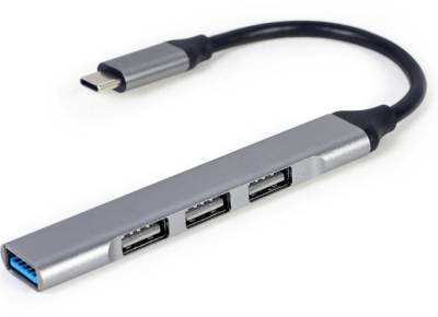Разветвитель Gembird USB-C to 1xUSB 3.1 + 3xUSB 2.0 silver UHB-CM-U3P1U2P3-03