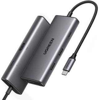 Разветвитель Ugreen USB-C 7-in-1 2xUSB 3.0 + HDMI 4K30Hz + USB-C + SD/ 15531
