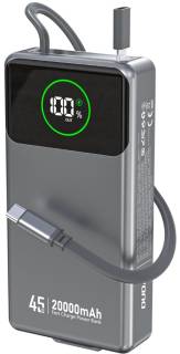 Дополнительные внешние аккумуляторы Dudao K31Pro 20000mAh 45W PD, QC, with built-in USB-C/Li 6977196682010