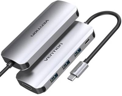 Разветвитель Vention USB 3.1 Type-C to HDM/USB 3.0х3//PD 100W 5-in-1 THFHB