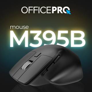 Мышка OfficePro M395B Silent Click Ergonomic Wireless Black