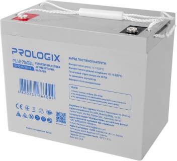 Аккумуляторная батарея ProLogiX 12V - 75Ah GEL PL12-75GEL