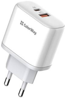 Зарядные устройства ColorWay Power Delivery Port PPS USB (Type-C PD+ USB QC3.0) CW-CHS042PD-WT