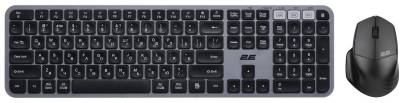 Набор 2E MK440 Wireless/Bluetooth UA Black/Grey 2E-MK440WBGR_UA