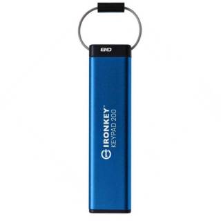 Флеш-память USB Kingston 32GB IronKey Keypad 200 AES-256 Encrypted Blue USB IKKP200/32GB