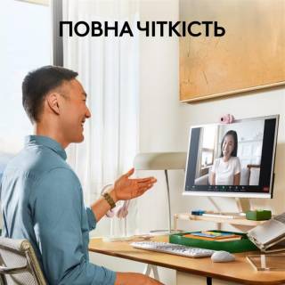 Веб-камера Logitech Brio 100 Full HD Rose 960-001623