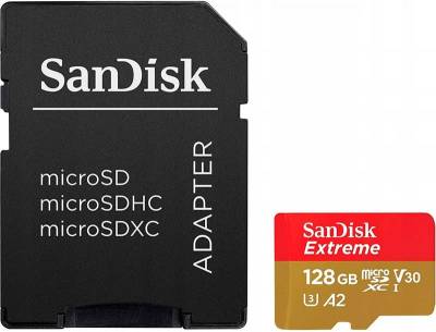 Карта памяти SanDisk 128GB microSD class 10 UHS-I Extreme For Action Ca SDSQXAA-128G-GN6AA