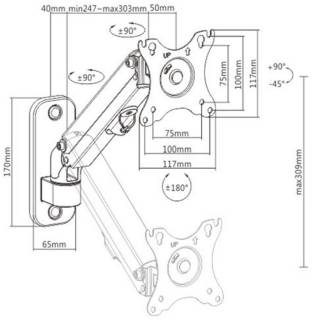 Настенные крепления Gembird MA-WA1-01