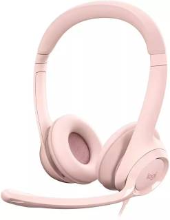 Наушники Logitech H390 USB Rose 981-001281
